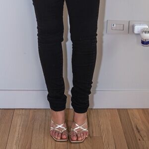 Metallic Strappy Heels